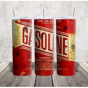 Red Vintage Gasoline Tumbler